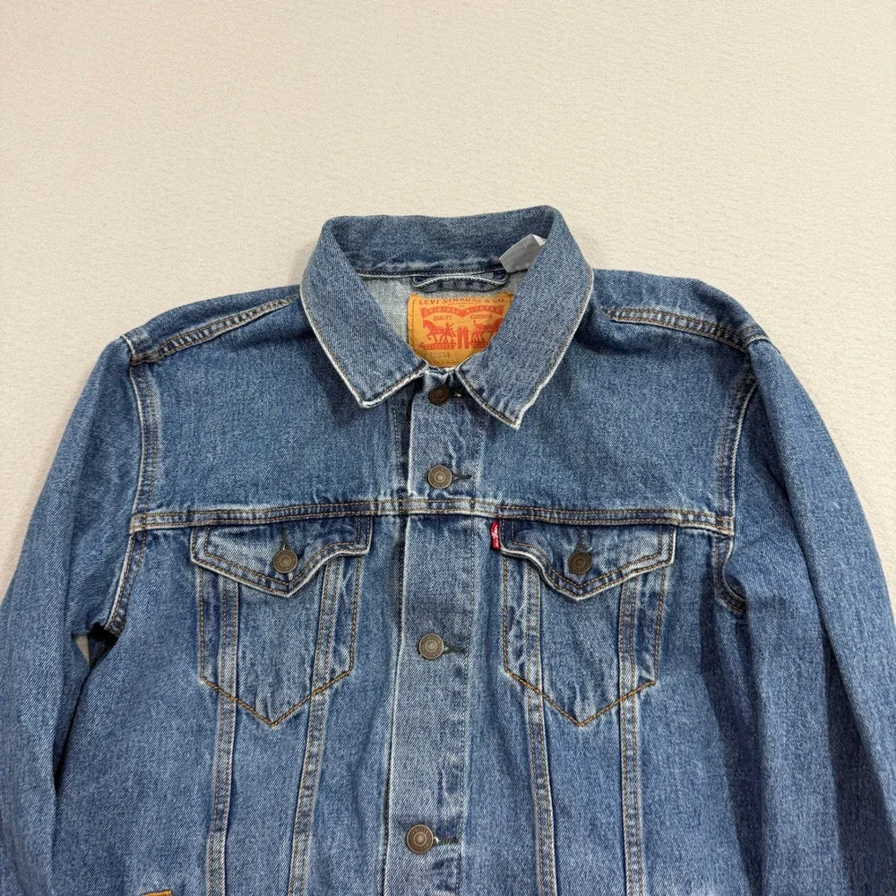 Levi's Denim Jacket Large Blue Trucker Jean Jacket 72334 Classic Casual Cotton